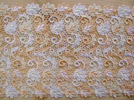 1m Makramee-Spitzen in mandarin Fb0134, creme Fb1451 und rein-weiß Fb2000  - 18cm
