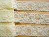 2m elastische Spitze in teerose/zartes gelb Fb0129 - 3,7cm
