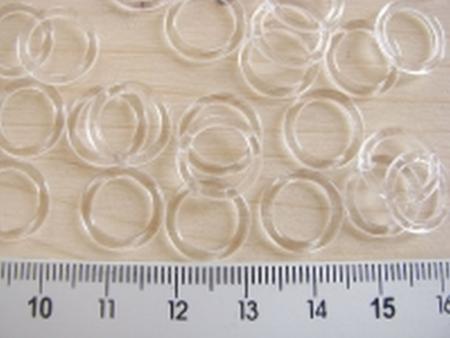 8 Stk Ringe in klar/transparent - 10mm