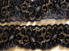 2m elastische Duo-Spitze in schwarz Fb0825....silber