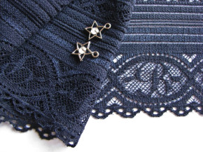 1m elastische Spitze in abend-blau Fb0810