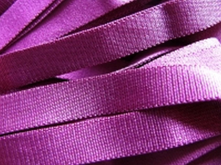 5m Satin-Träger-Gummi in rot-violett Fb1062 - 12mm 