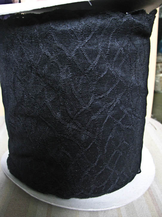 1Rolle/51m elastische Spitze in schwarz Fb4000 - 25% -17,5cm