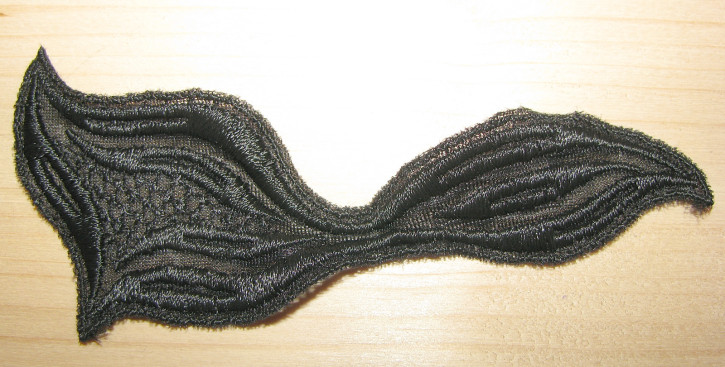 1 Stk. Spitzenapplikation in schwarz Fb4000