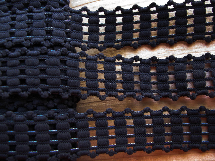 2,7m Schmuck-Bundgummi in schwarz Fb4000 - 25mm