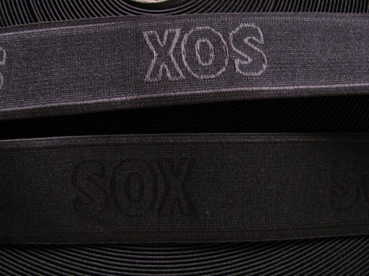4m Bundgummi "Sox" 30mm breit, in schwarz Fb4000