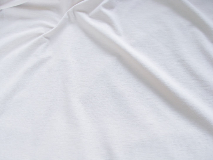 1m "Elastic"-Jersey in rein-weiß Fb2000 - Überlänge: 1,95m