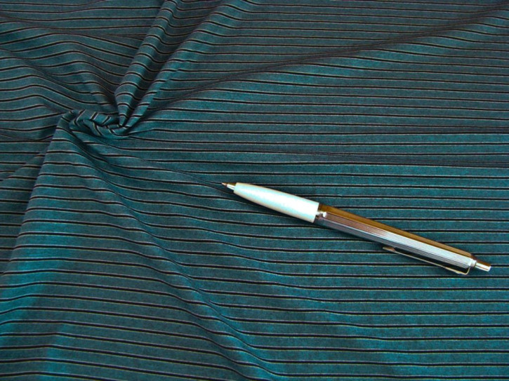 1m bi-elastischer Fein-Jersey "Indigo Strips" -  1,60m