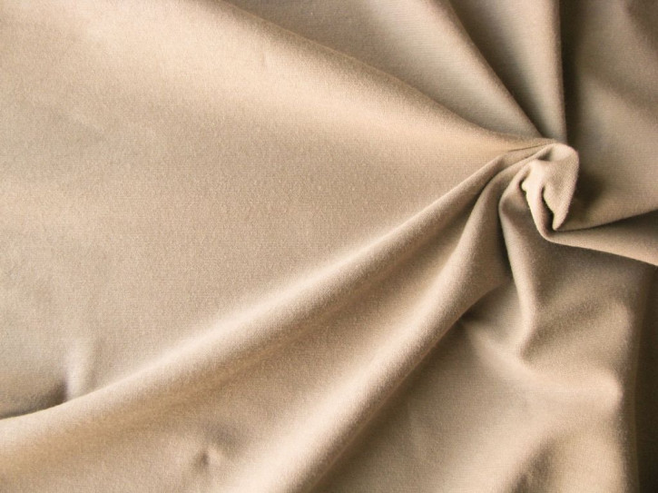 1m  bi-elastischer Stretch-Fein-Jersey in heu Fb1227, Richtung sandelholz - 1,55m