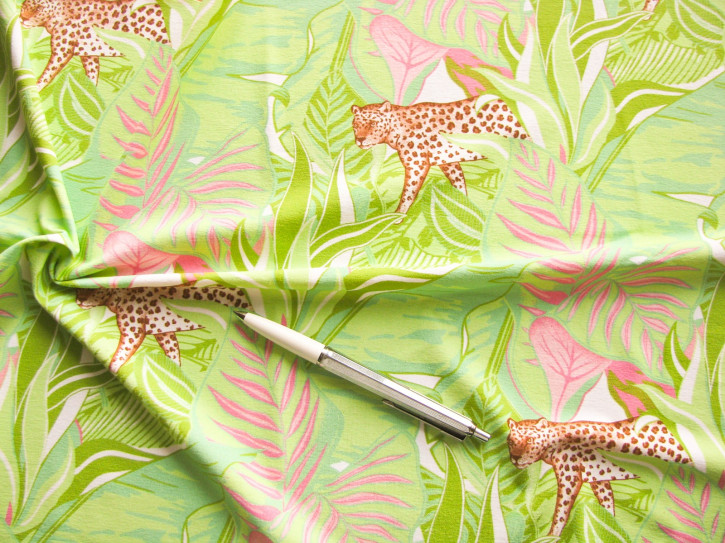 1m Stretch-Jersey "Jungle-Look" - 1,40m