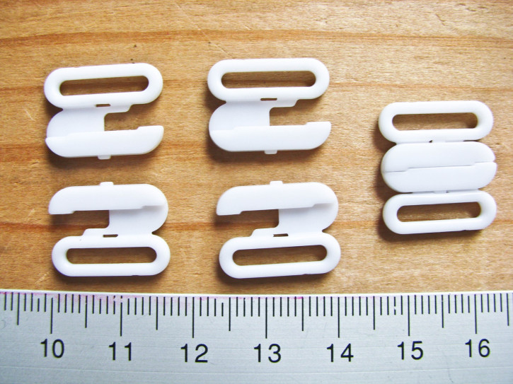 3 Paar Verschlüsse in creme Fb1455 -12mm