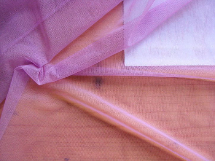 1m bi-elastischer Tüll in orchidee/zyklame Fb0057 -1,40m