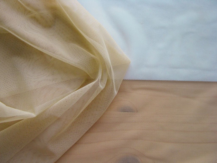 1m bi-elastischer "Hautstoff" Wäschetüll in pudrigem make-up Fb0260 - 1,70m