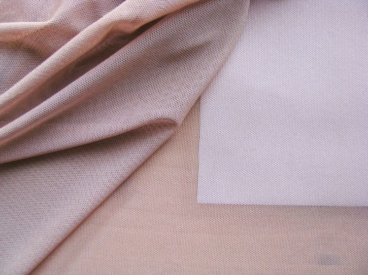 1m bi-elastischer Wäschetüll in hellem rosen-holz Fb0284 -1,50m
