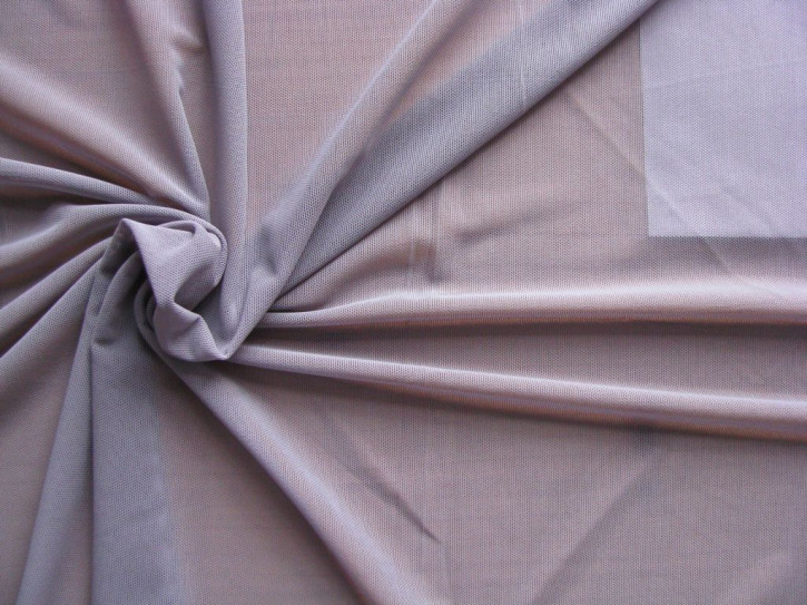 1m bi-elastischer Wäschetüll in rauchigem/graustichigem metall-lila Fb0012 - 1,45m