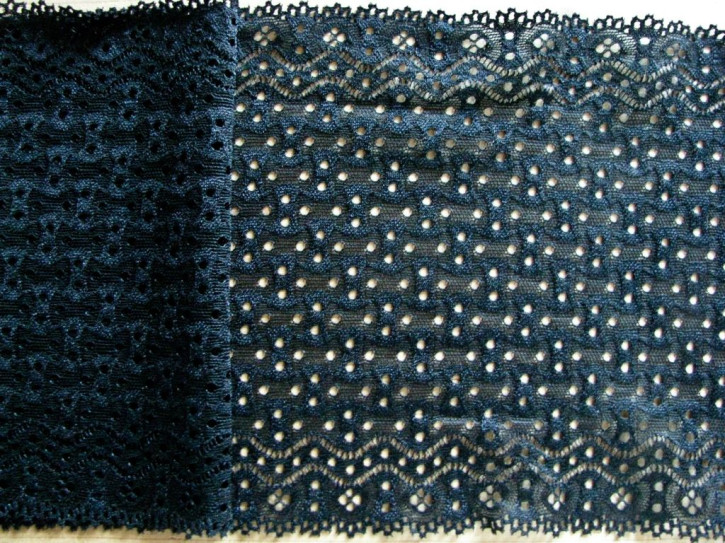 1m elastische Spitze in schwarz Fb4000 - 17cm