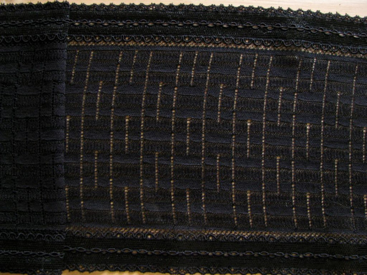 1m elastische Spitze in schwarz Fb4000 - 15,5cm