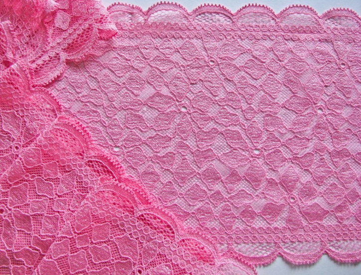 1m elastische Spitze in pink/bonbon Fb1423 - 16cm