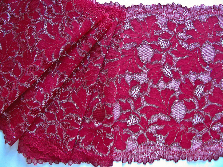 1m elastische XL-Spitze "Red Prinzess" - 22,5cm