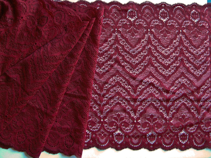 1m elastische XL-Spitze in chianti-rot Fb0106 - 21,5cm