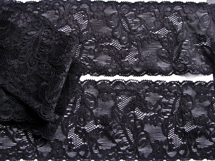 1m elastische Spitze in schwarz Fb4000 - 9cm