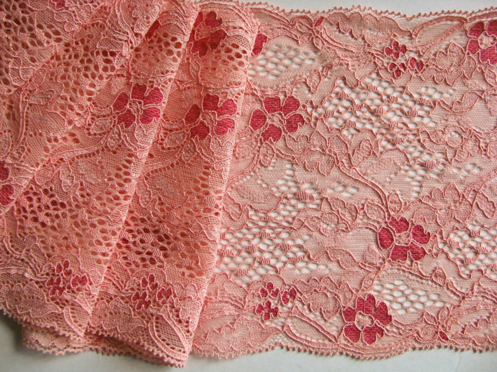 1m elastische Spitze "Sea of blossoms" - 15cm