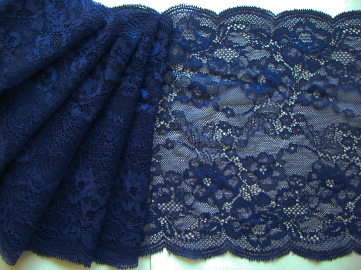 1m elastische XL-Spitze in rojal-blau Fb1304 - 21,5cm