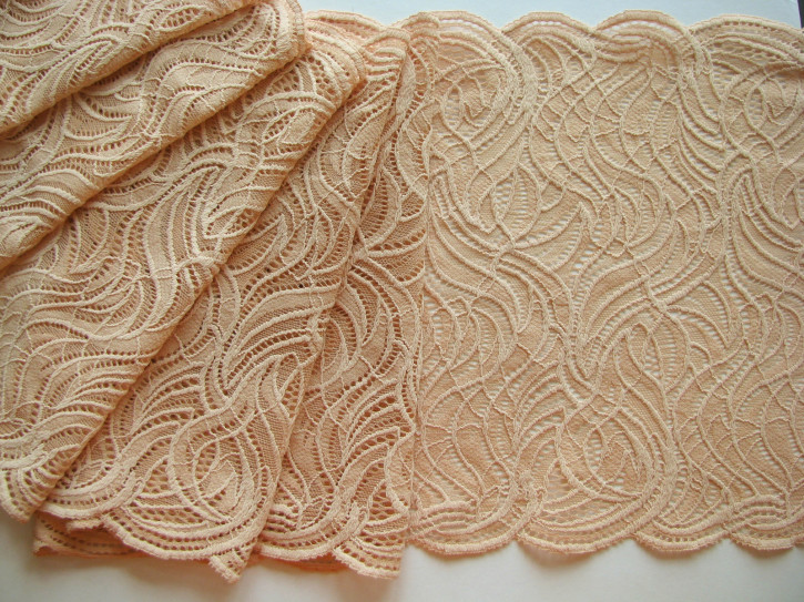 1m elastische XL-Spitze in breeze/pudriges make-up Fb1227 - 21cm