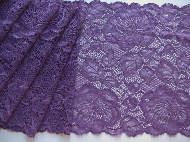 1m elastische XL-Spitze in d.zyklame Fb0575 - 22,5cm