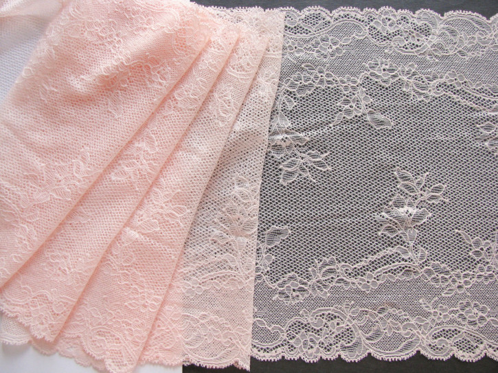 1m elastische XL-Spitze in h.mandarin Fb0134 - 22cm