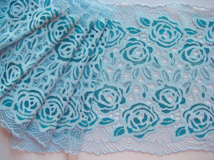 1m XL-elastische Spitze "Blue Ocean" -22cm
