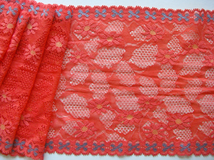1m elastische Spitze in "Flower Meadow" - 17,5cm