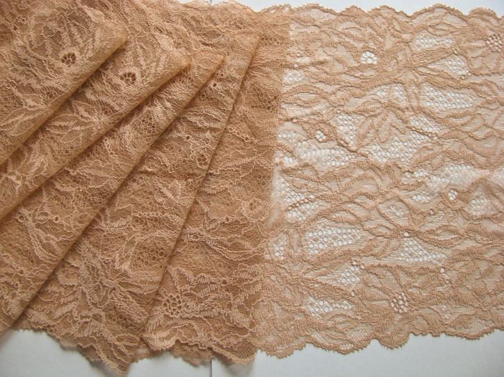 1m elastische XL-Spitze in make-up/rosig angehaucht Fb0078 -22cm