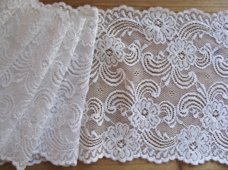 1m elastische Spitze in off-white Fb1000 - 16,5cm