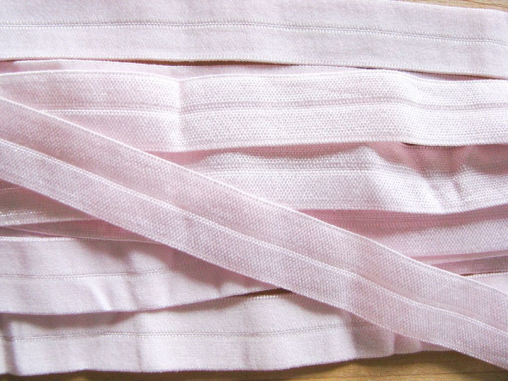 6m Falzgummi in einem Hauch von rosa Fb0082 - 15mm