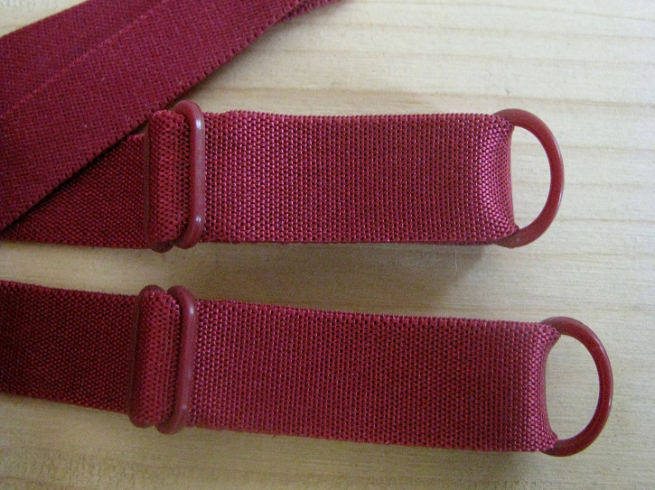 1 Paar fertige Satin-Träger in chianti-rot Fb0106 - 12mm