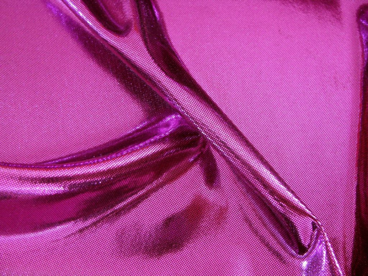 1m Folien-Jersey in glänzendem pink