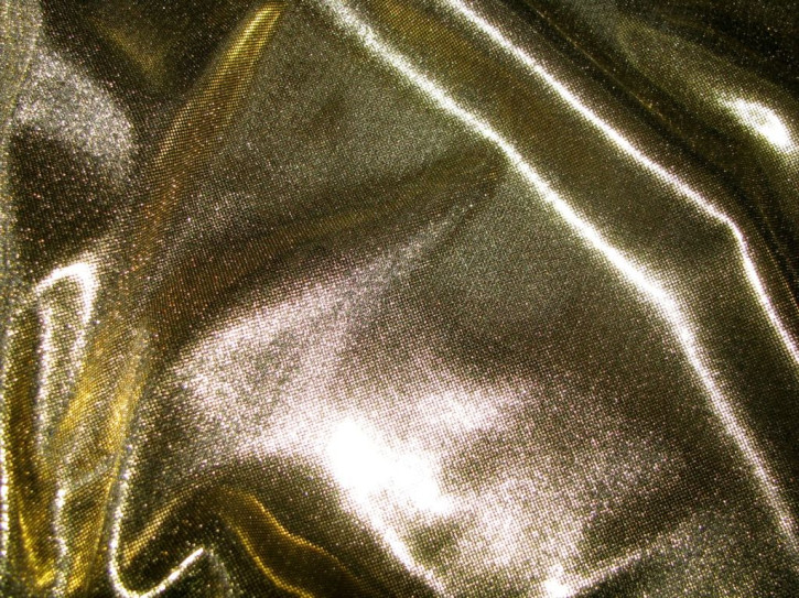 1m Folien-Jersey in glänzendem gold