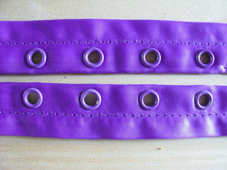 2m Ösenband Satin in violett Fb0046