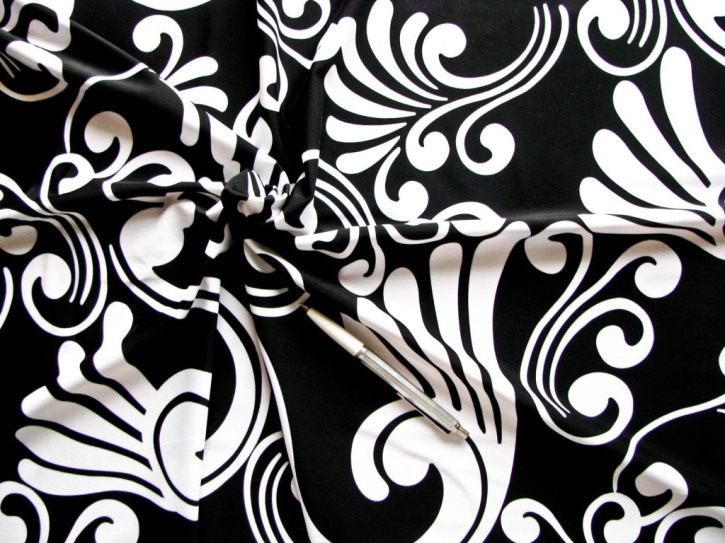 1m bi-elastische Microfaser/Lycra "Ornaments" - 1,50m
