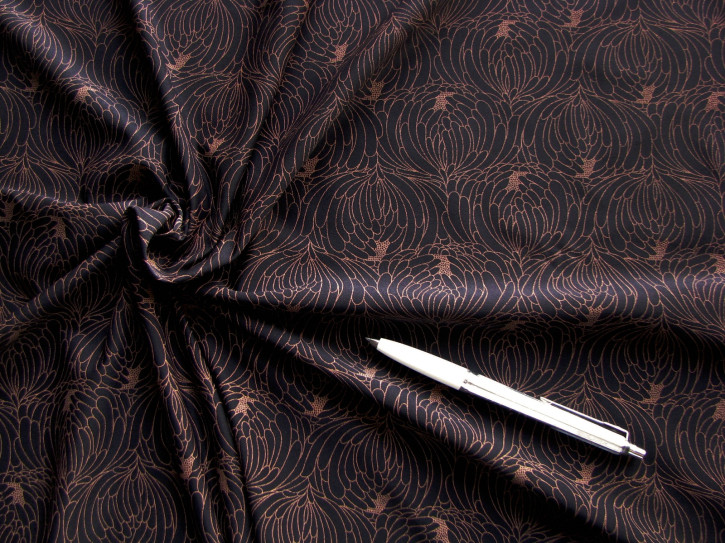 1m bi-elastische Sensitiv-Microfaser "Copper water lily" - 1,40m