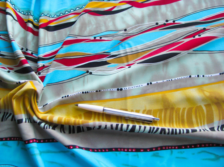 1m bi-elastische Microfaser/Lycra "African feeling" - 1,40m