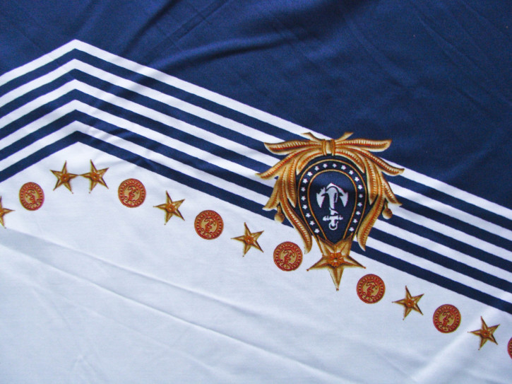 1m bi-elastische Microfaser/Lycra "Marine-Look" - 1,50m