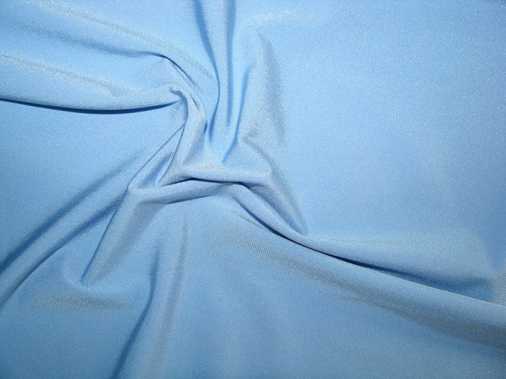 1m bi-elastische Microfaser "Eurojersey" aus Italien in glänzend, hellblau Fb1469 -  1,45m