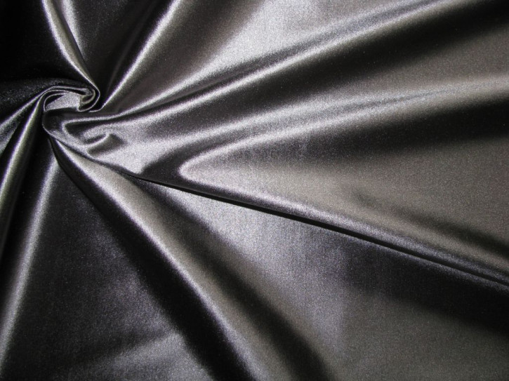 1m längs-elastischer Glanz-Microfaser in dunklem stahl-grau Fb0878 - 1,35m