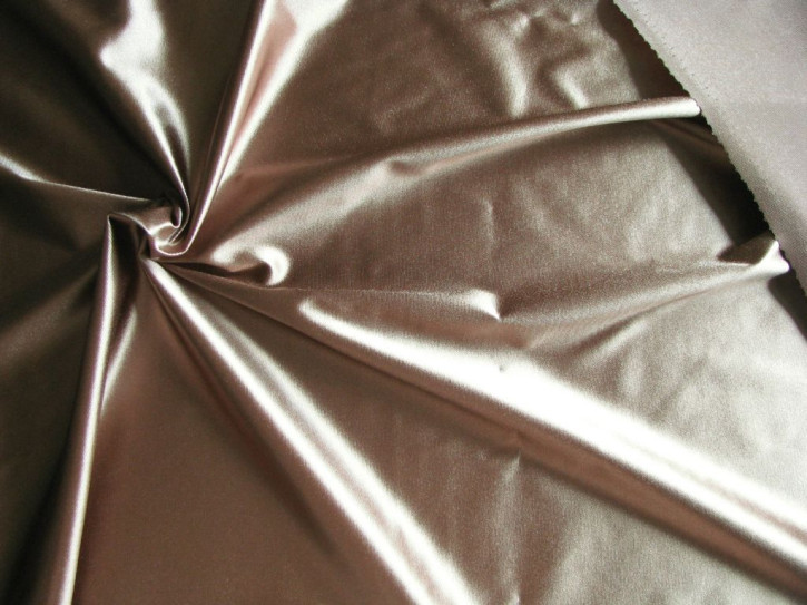 1m  längs-elastischer Glanz-Microfaser in nougat Fb0281 - 1,30m