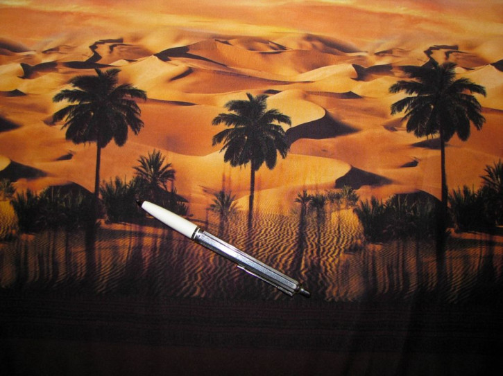 1 Coupon - 1,48m x 1,30m bi-elastische Microfaser "Caribbean summer"
