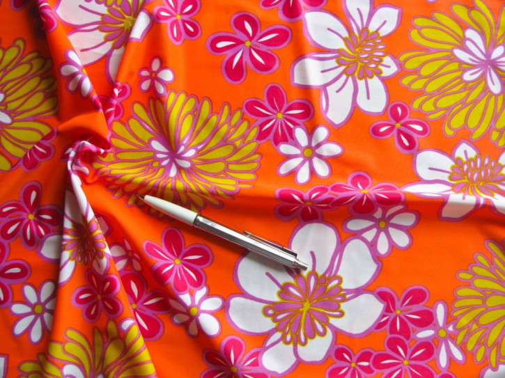 1m bi-elastische Microfaser "Orange-Summer" -1,50m