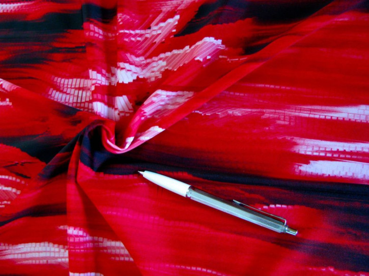1m bi-elastische Microfaser/Lycra "Broken Fire"  - 1,50m