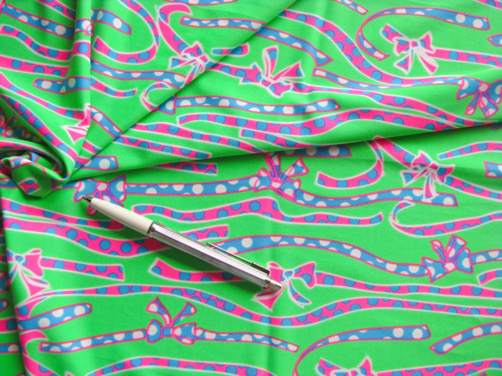 1m bi-elastische Microfaser/Lycra "Sweet Bows" - 1,50m